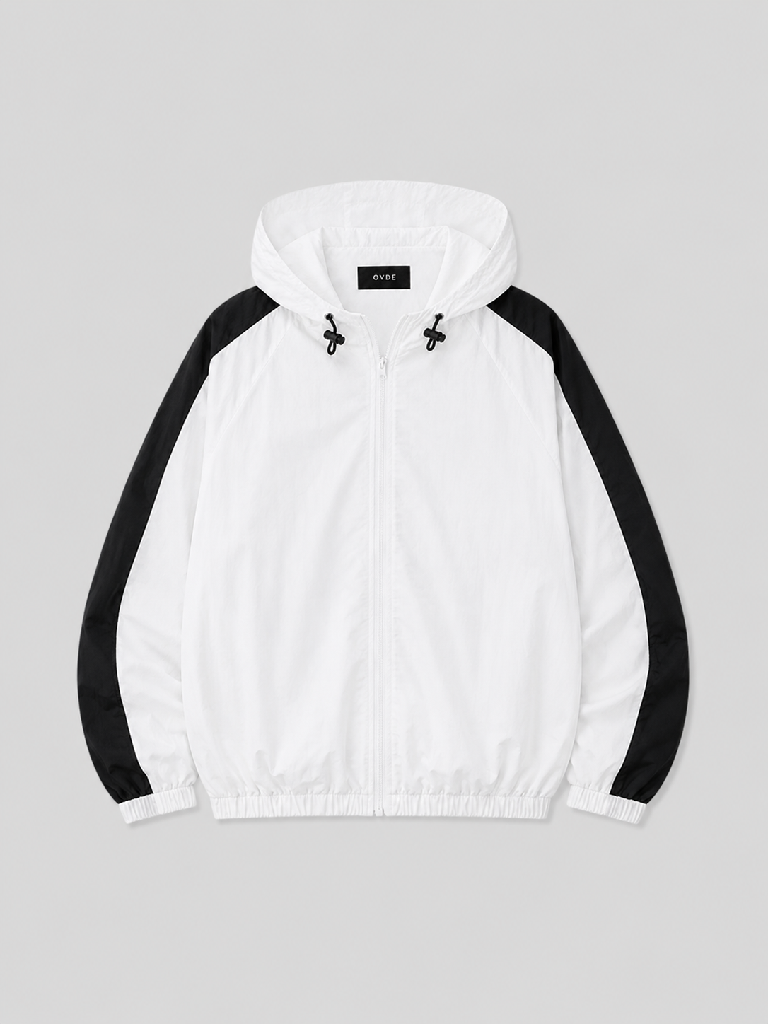 [Unisex] 원라인 후드 배색 바람막이 (2 colors)