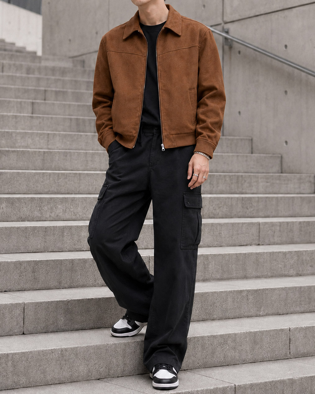 [당일출고] 미니멀 스웨이드 크롭 자켓 (2color)