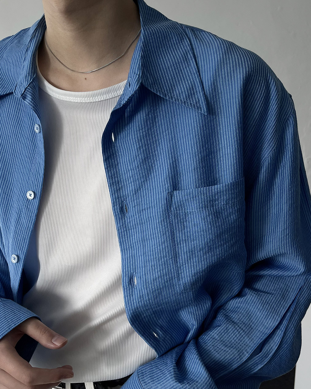 코지네스 썸머 스트라이프 긴팔 셔츠