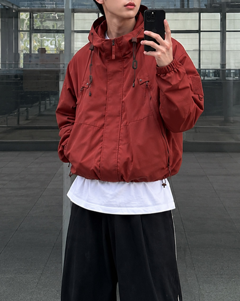 OV 고프코어 캠퍼 스트링 후드 자켓 (4 colors)