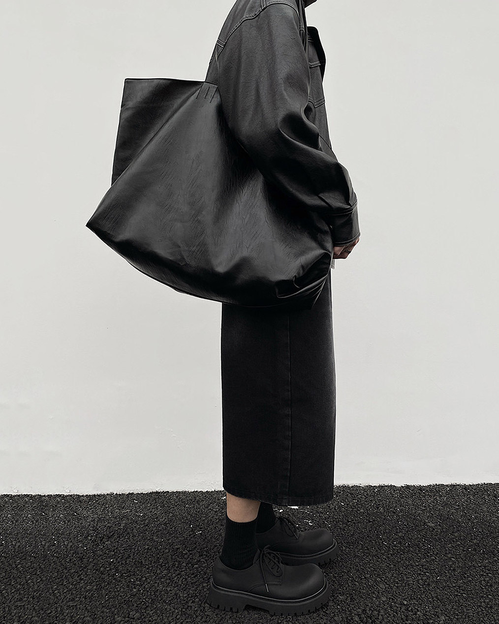 남자 빅 숄더백