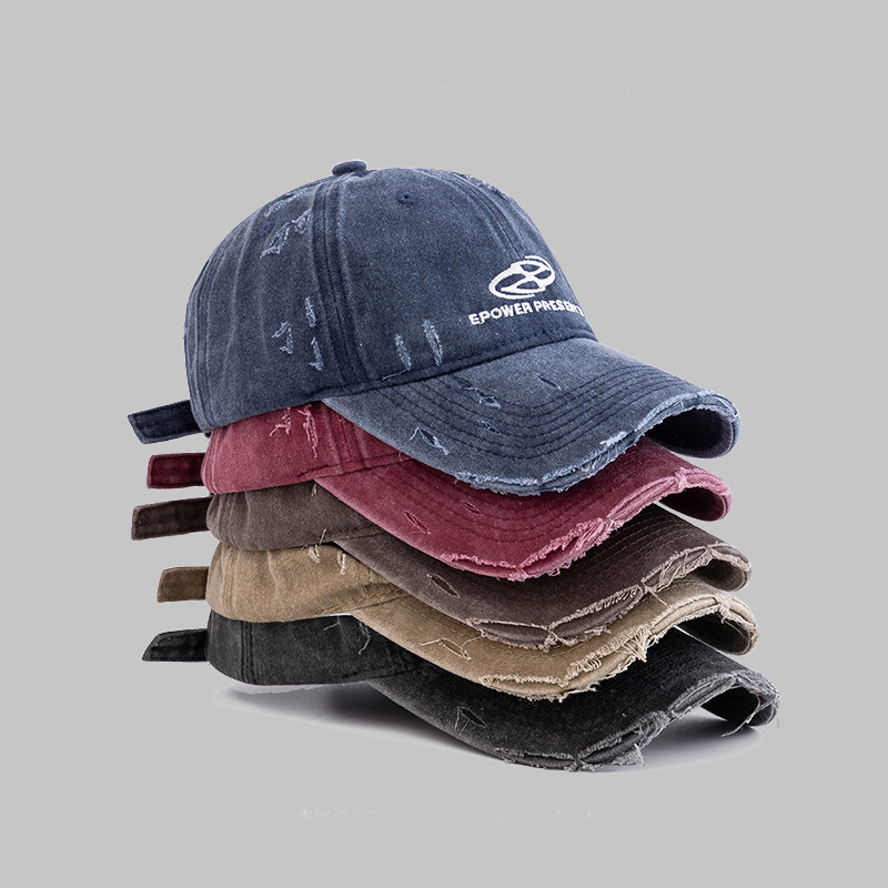[Unisex] 빈티지 레터링 자수 볼캡 (5 colors)