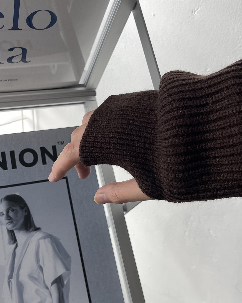 남자 레이어드 골지 니트