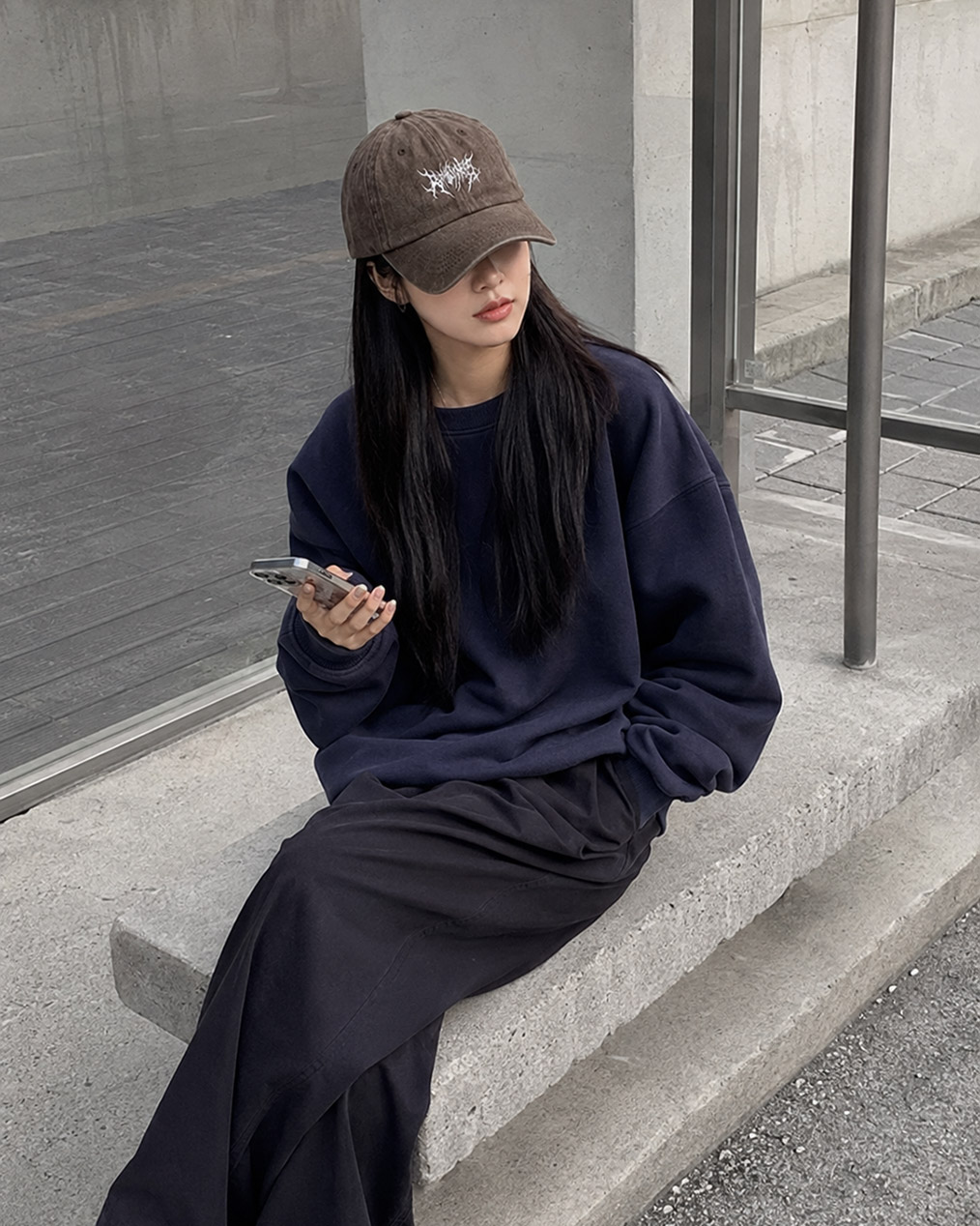 [Unisex] DP 빈티지 플레임 프린팅 볼캡 (4 colors)