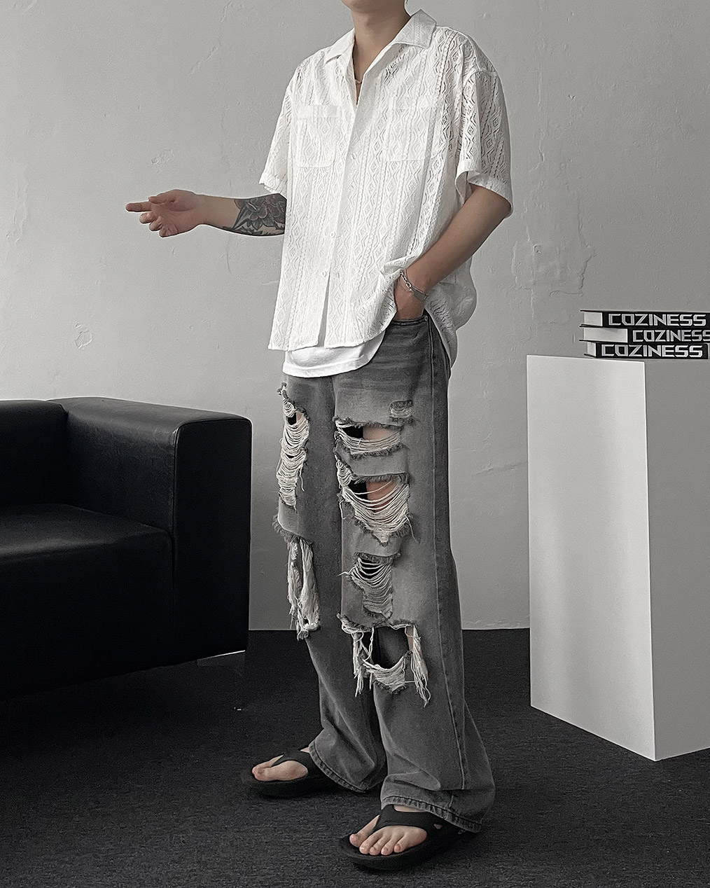 남자 데일리 반팔 셔츠