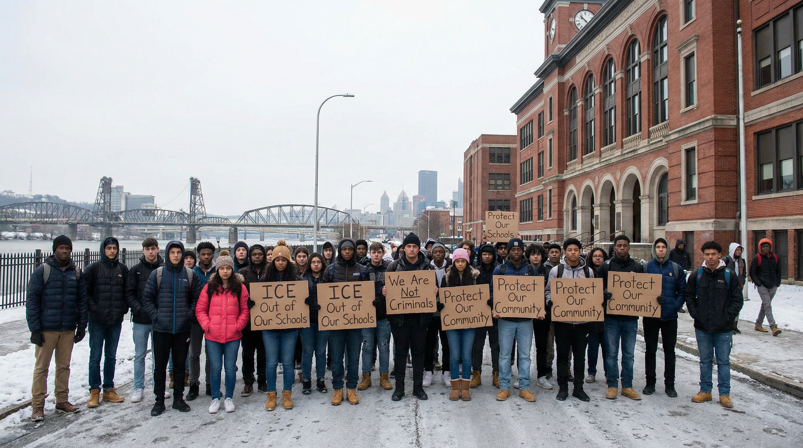 피츠버그 고교 ICE 단속 항의