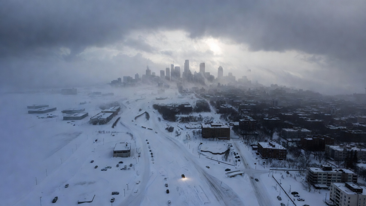 미국 동부지역 역대급 눈폭풍
