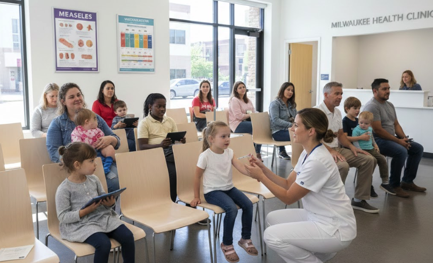 위스콘신 홍역 확산