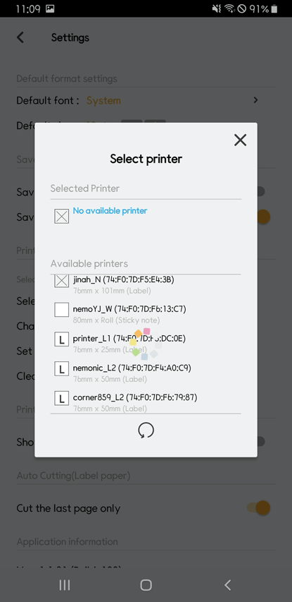 If you have multiple printers, more than one will be searched.