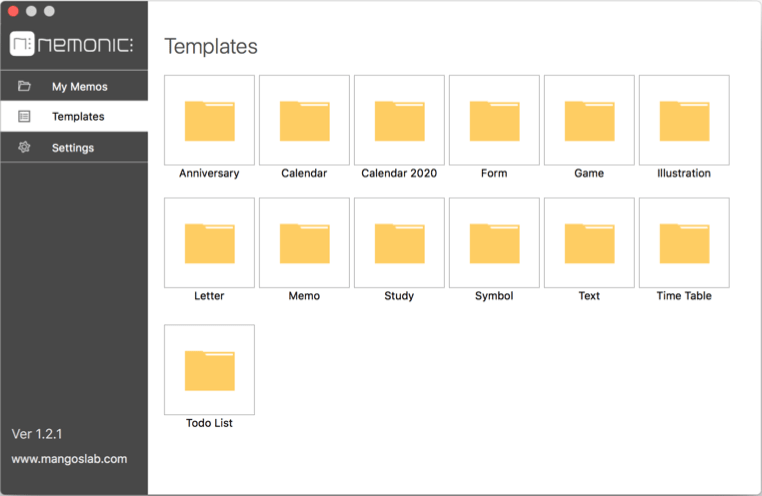 1. Open Template