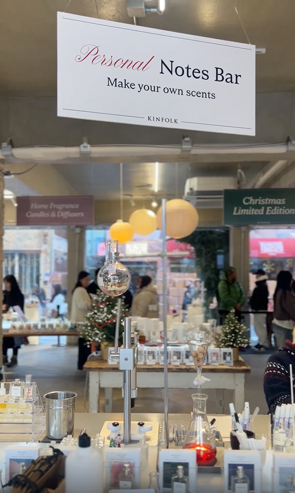 KINFOLK 향으로 만드는 이야기, 킨포크 성수 플래그십 스토어 '킨포크 퍼스널 노츠 바' : 향수·방향제 제작 사례 및 정보