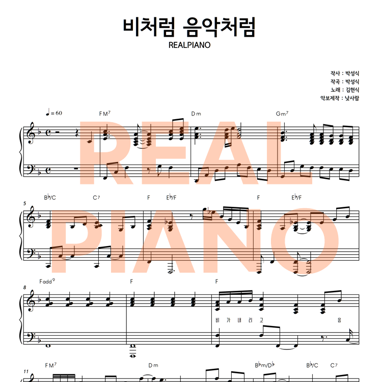 김현식 - 비처럼 음악처럼