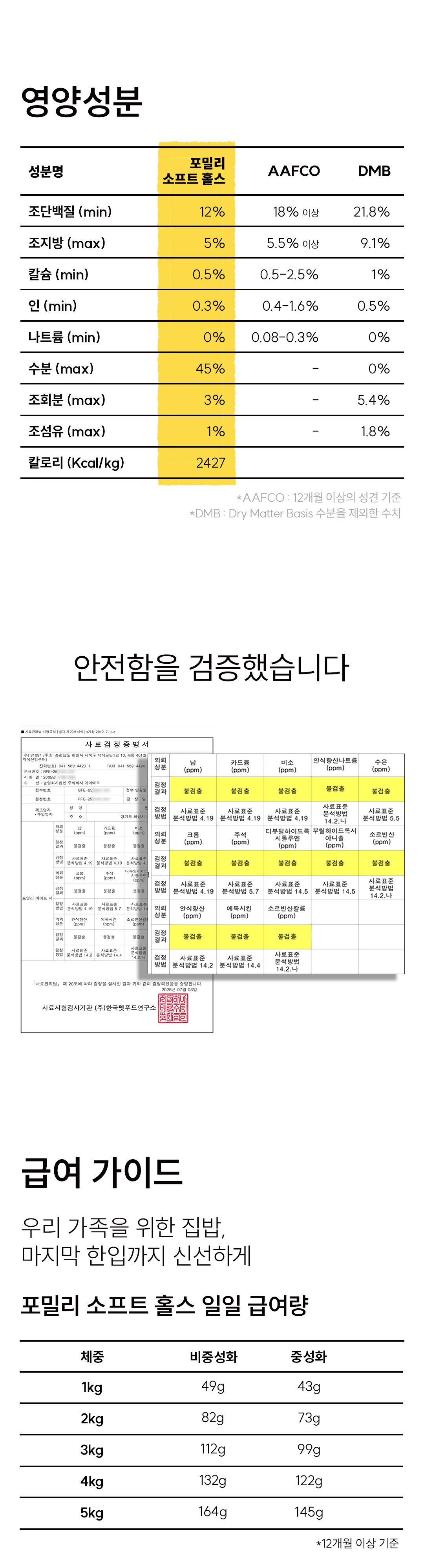 포밀리 소프트 홀스 100g 1팩 / 10팩