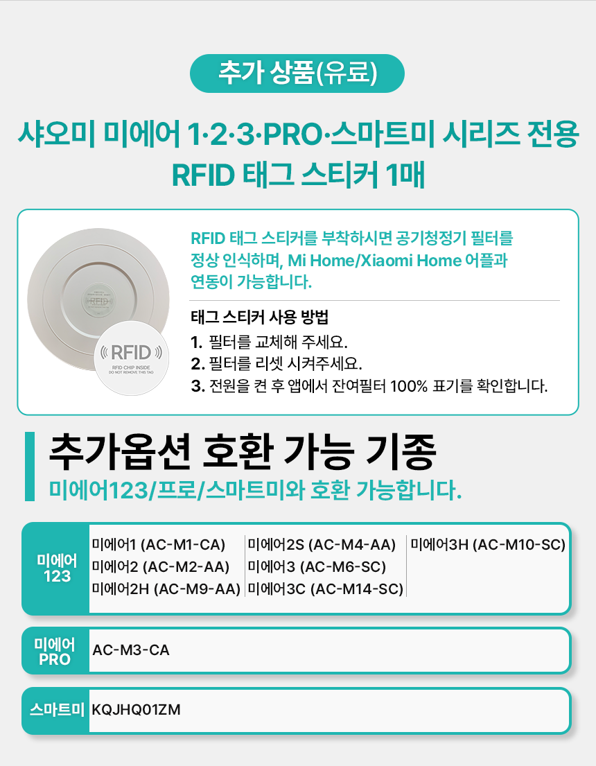 샤오미 미에어 시리즈 그레이 공기청정기 필터