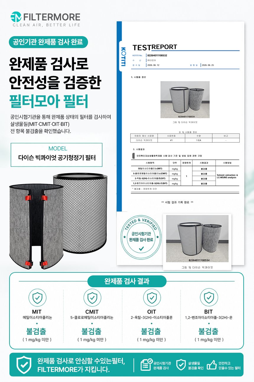 다이슨 빅콰이엇 공기청정기 헤파필터 활성탄소필터