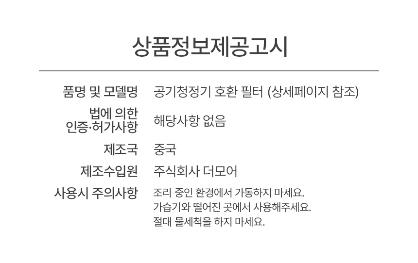 샤오미 미에어 시리즈 그레이 공기청정기 필터