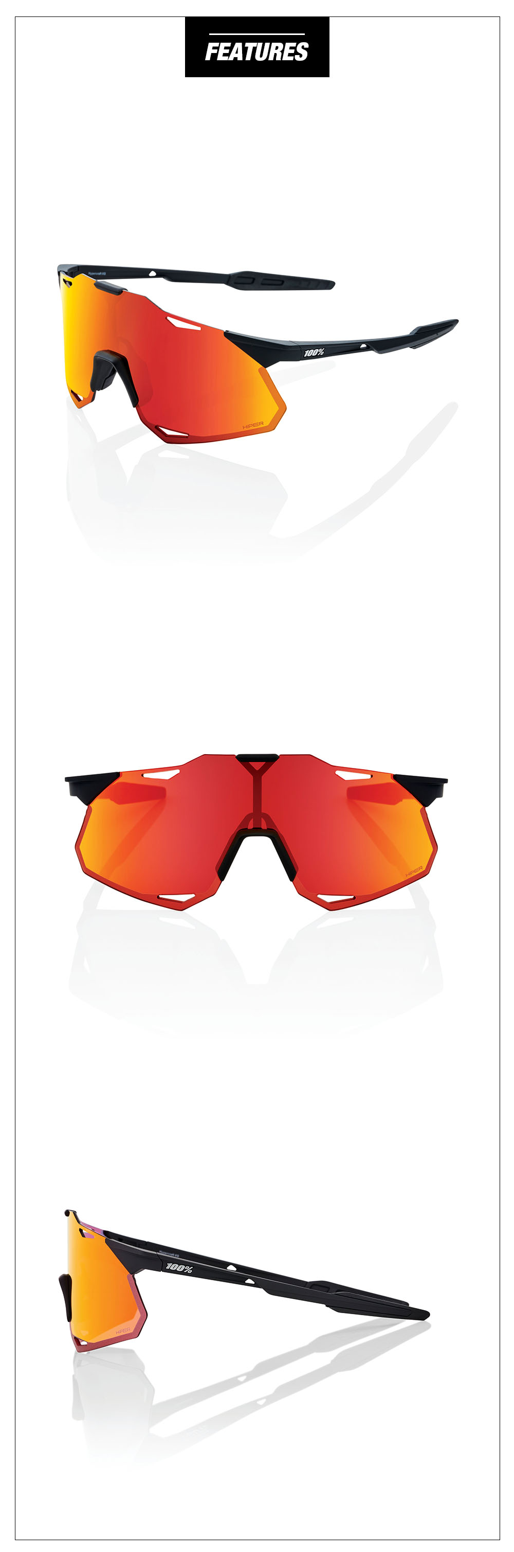 HYPERCRAFT XS Soft Tect Black - HiPER Red Multilayer Mirror Lens 60002-00003