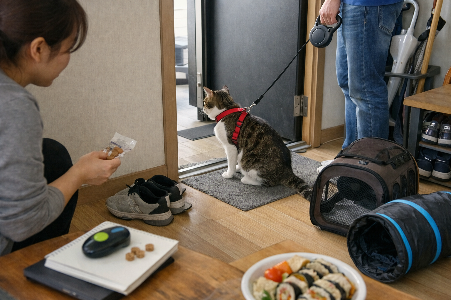 고양이 외출 시 도망 교정법 — 단계별 훈련 + 흔한 실수 관련 한국 일상 참고 이미지 1