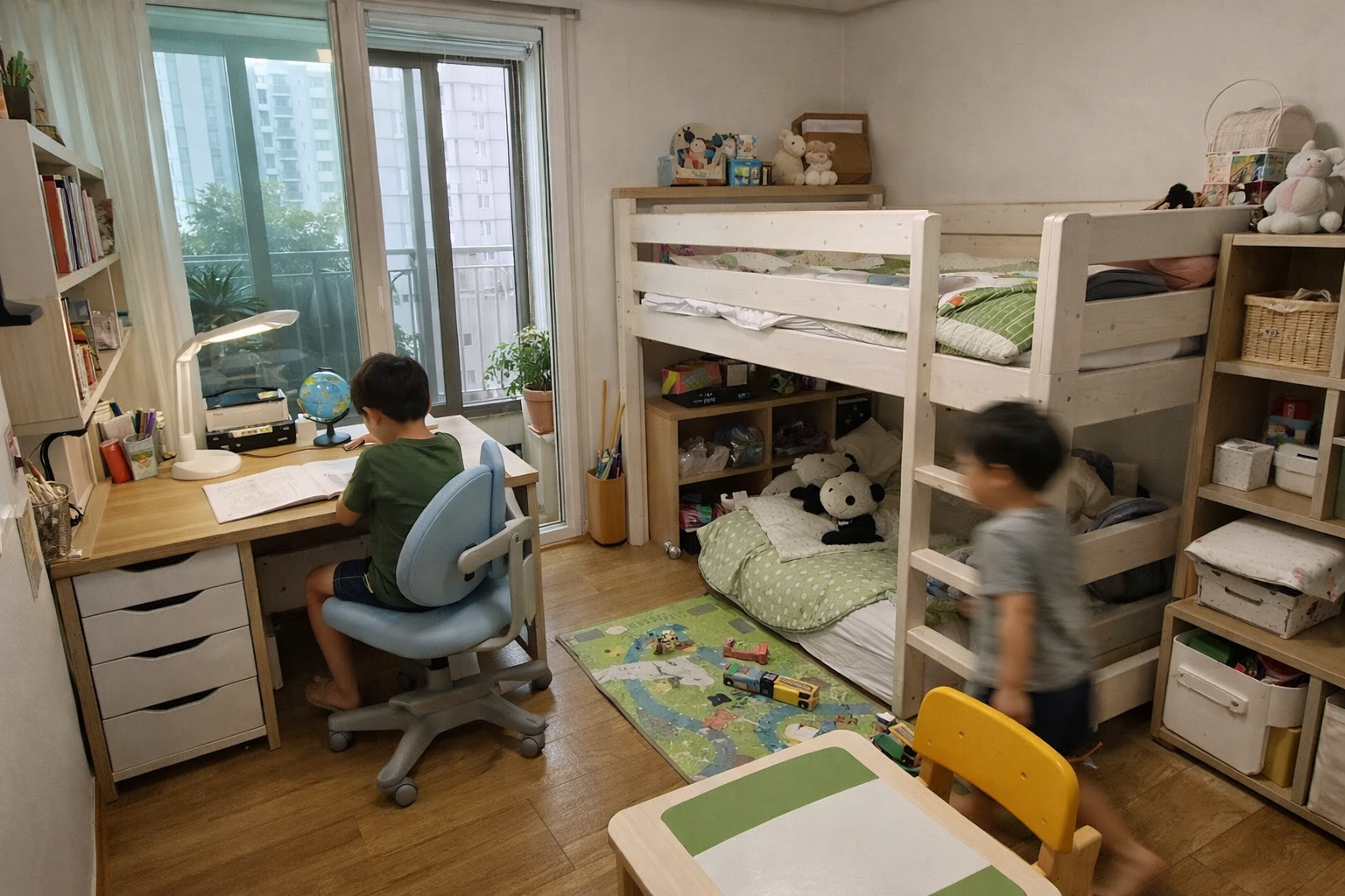 베란다 아이방 초등 셋업 — 7평 기준 가구·동선 가이드 관련 한국 일상 참고 이미지 1