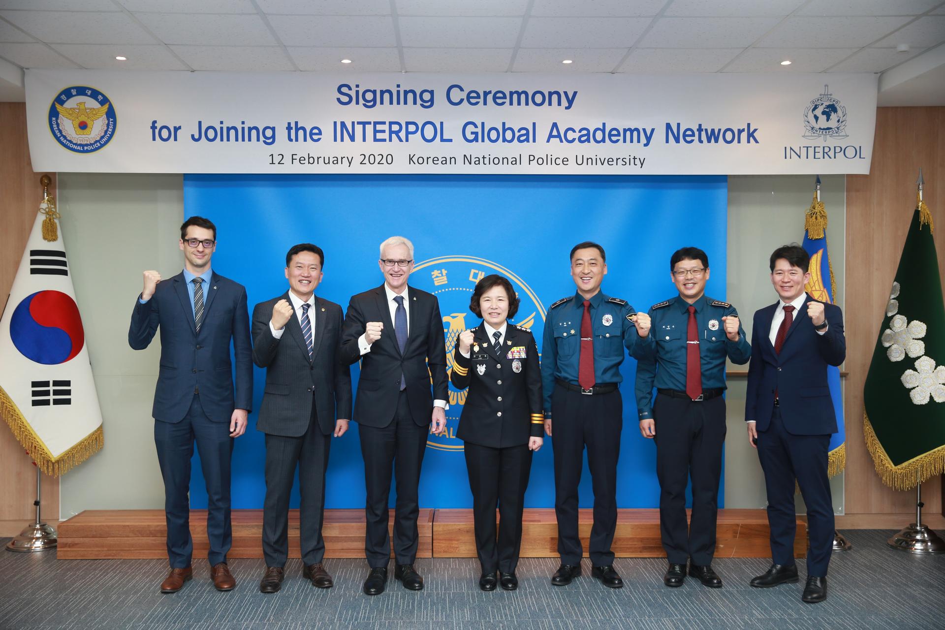 Signing Ceremony For Joining The Interpol Global Academy Network Apta