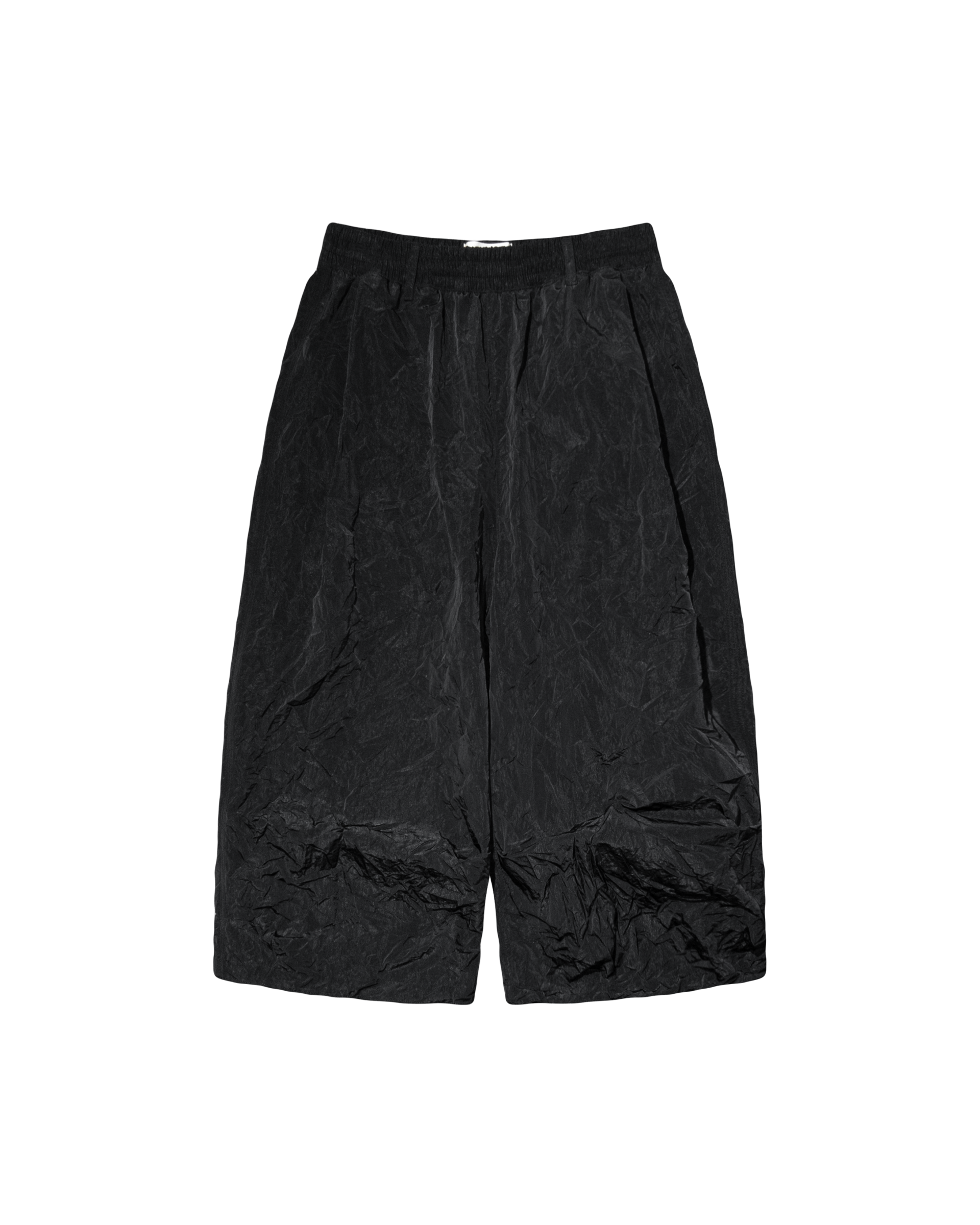 WRINKLE CROPPED PANTS (BLACK)