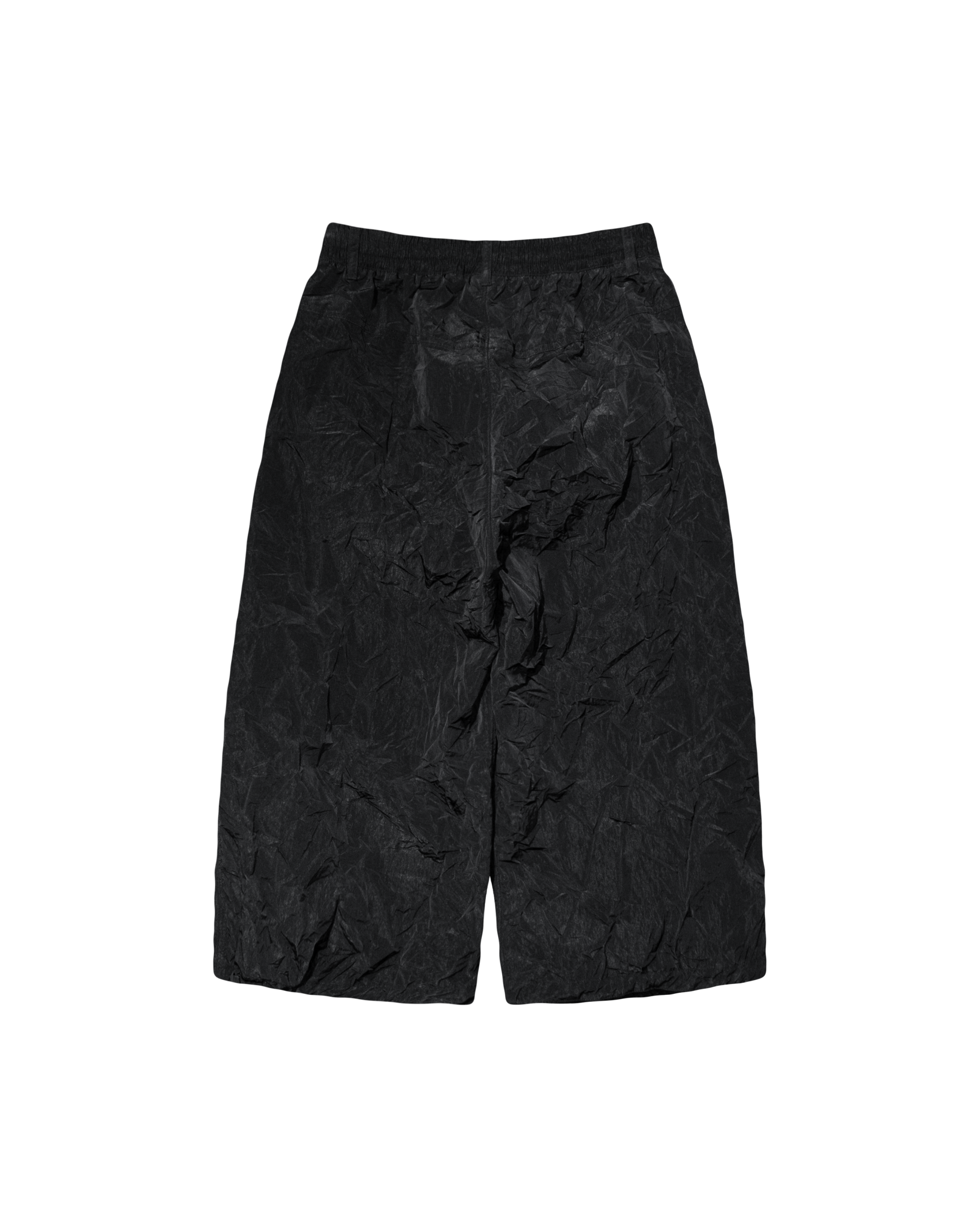 WRINKLE CROPPED PANTS (BLACK)