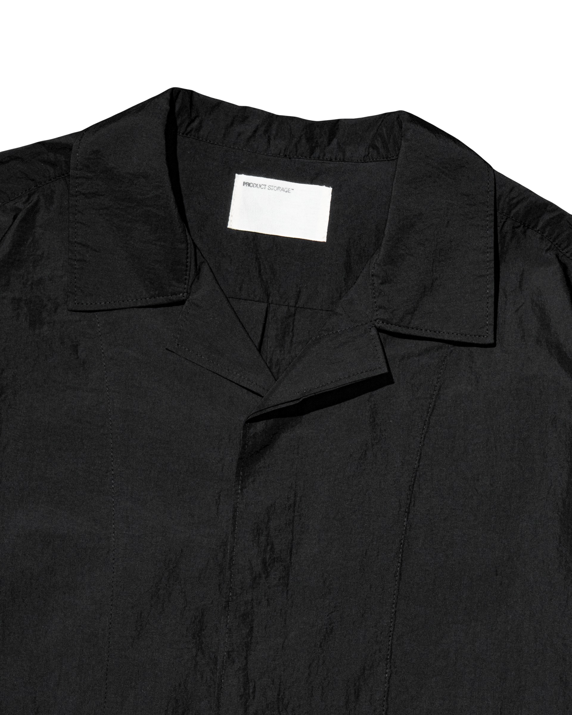 WRINKLE HALF SHIRTS BLACK
