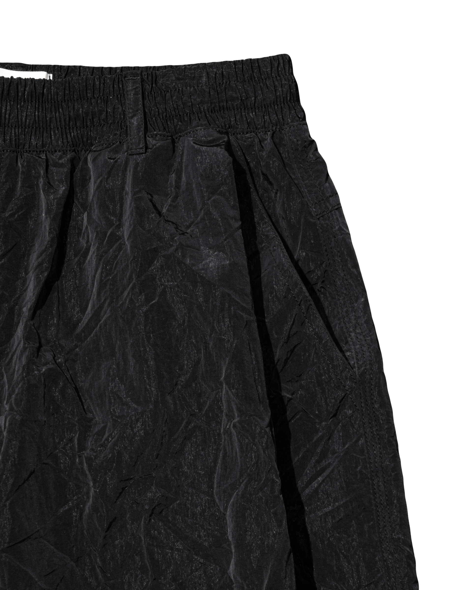 WRINKLE CROPPED PANTS (BLACK)