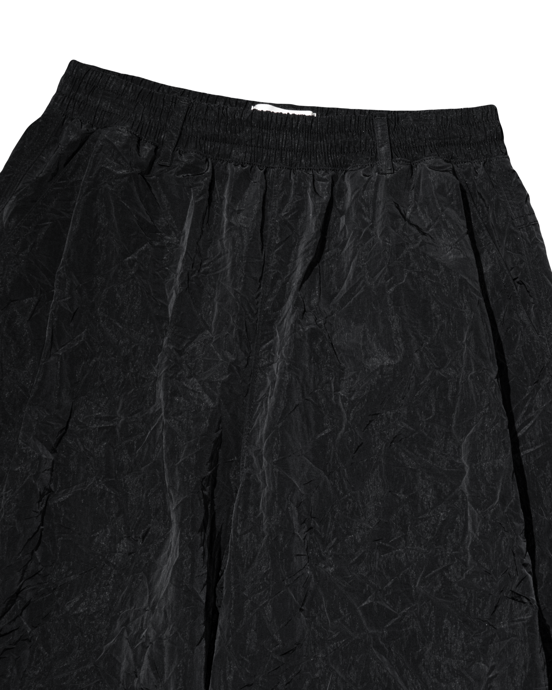 WRINKLE CROPPED PANTS (BLACK)