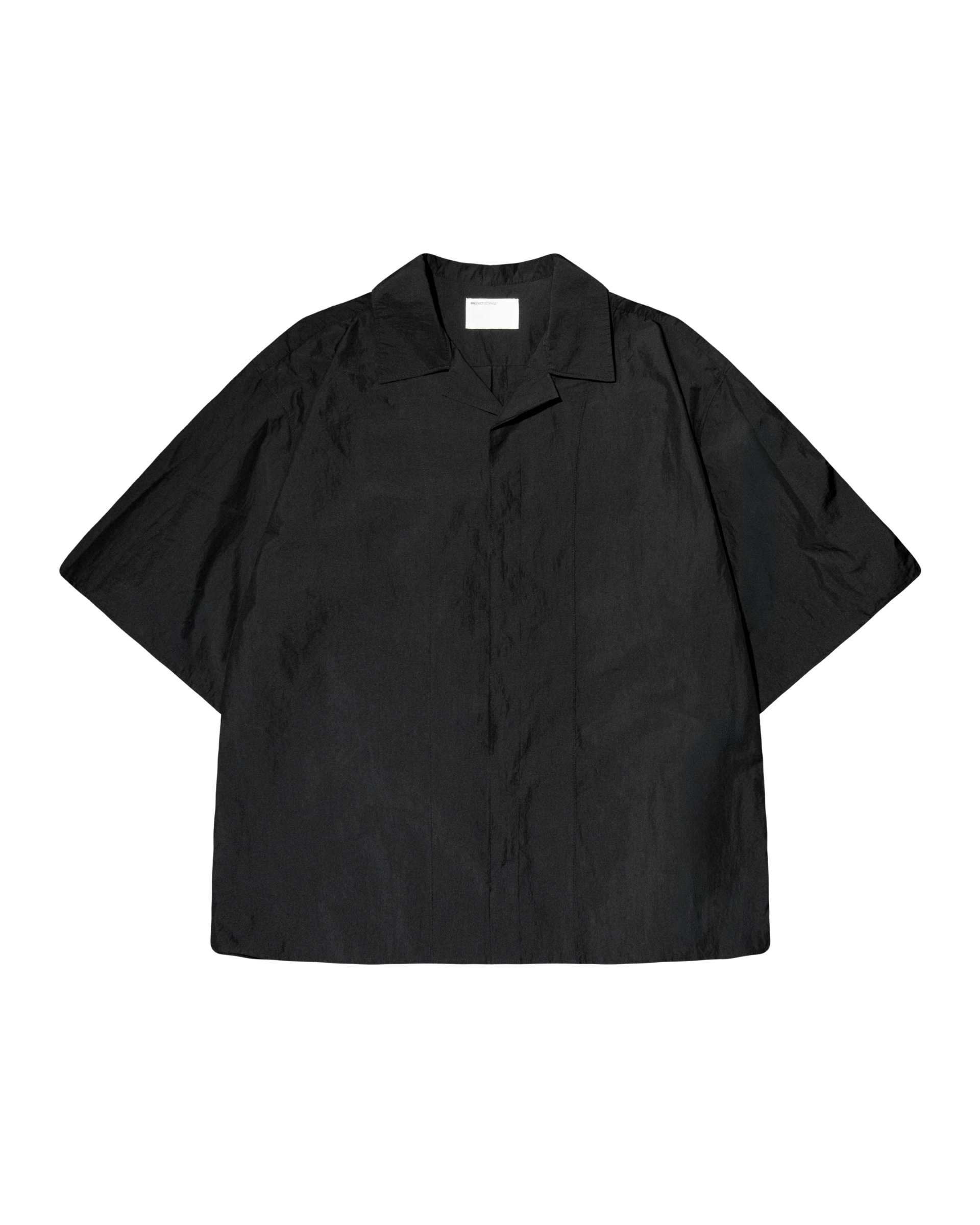 WRINKLE HALF SHIRTS BLACK