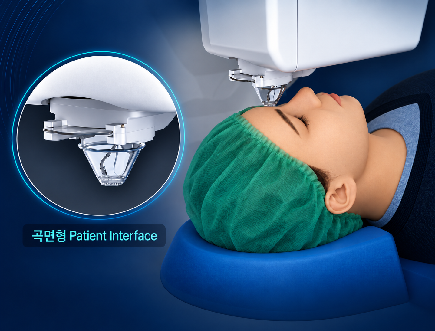곡면형 Patient Interface 도킹 장면