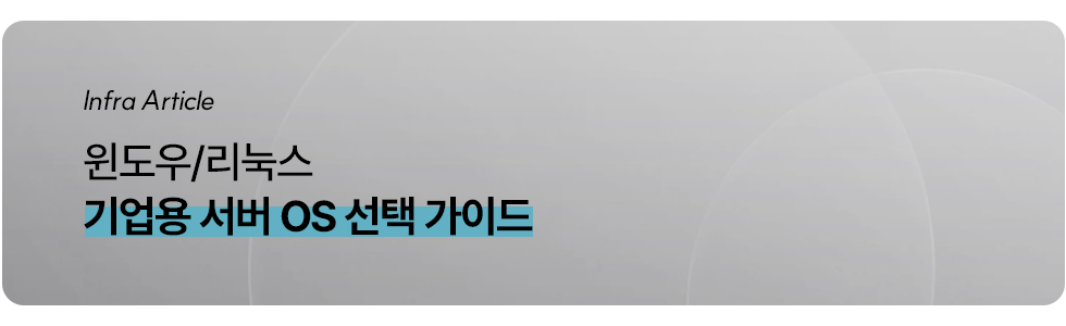 윈도우/리눅스 기업용 서버 os 선택 가이드 타이틀 배너