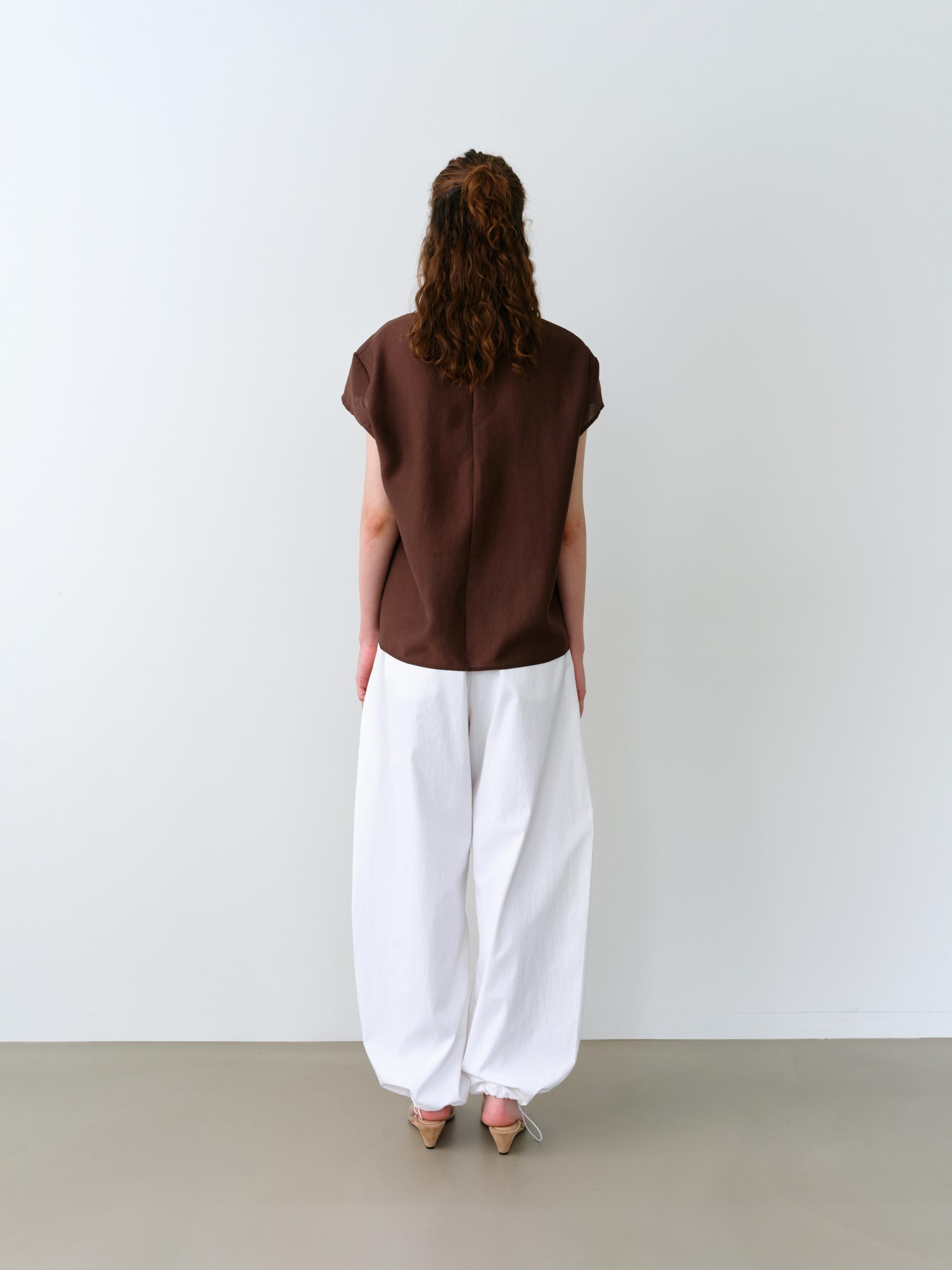 veil pleats blouse (brown)