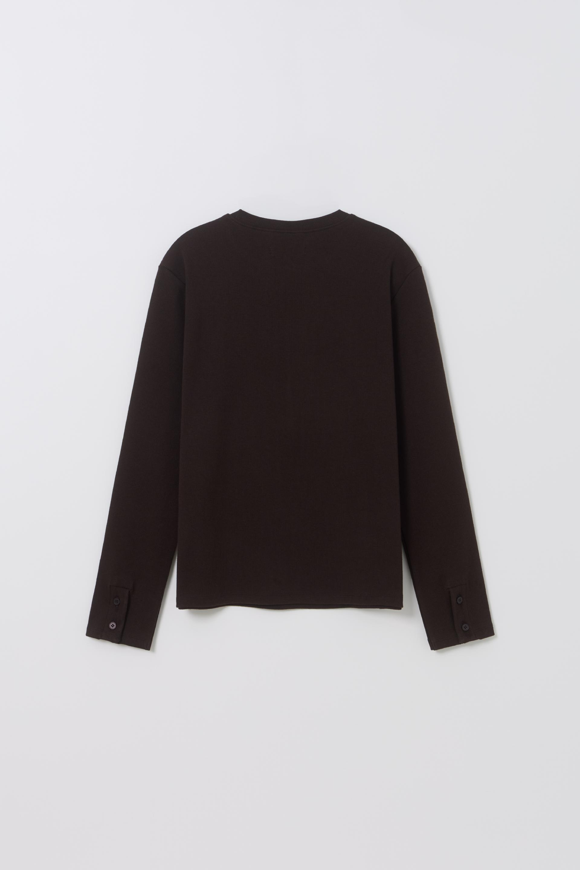 [2차 재입고] alter deep henley t-shirt (brown)