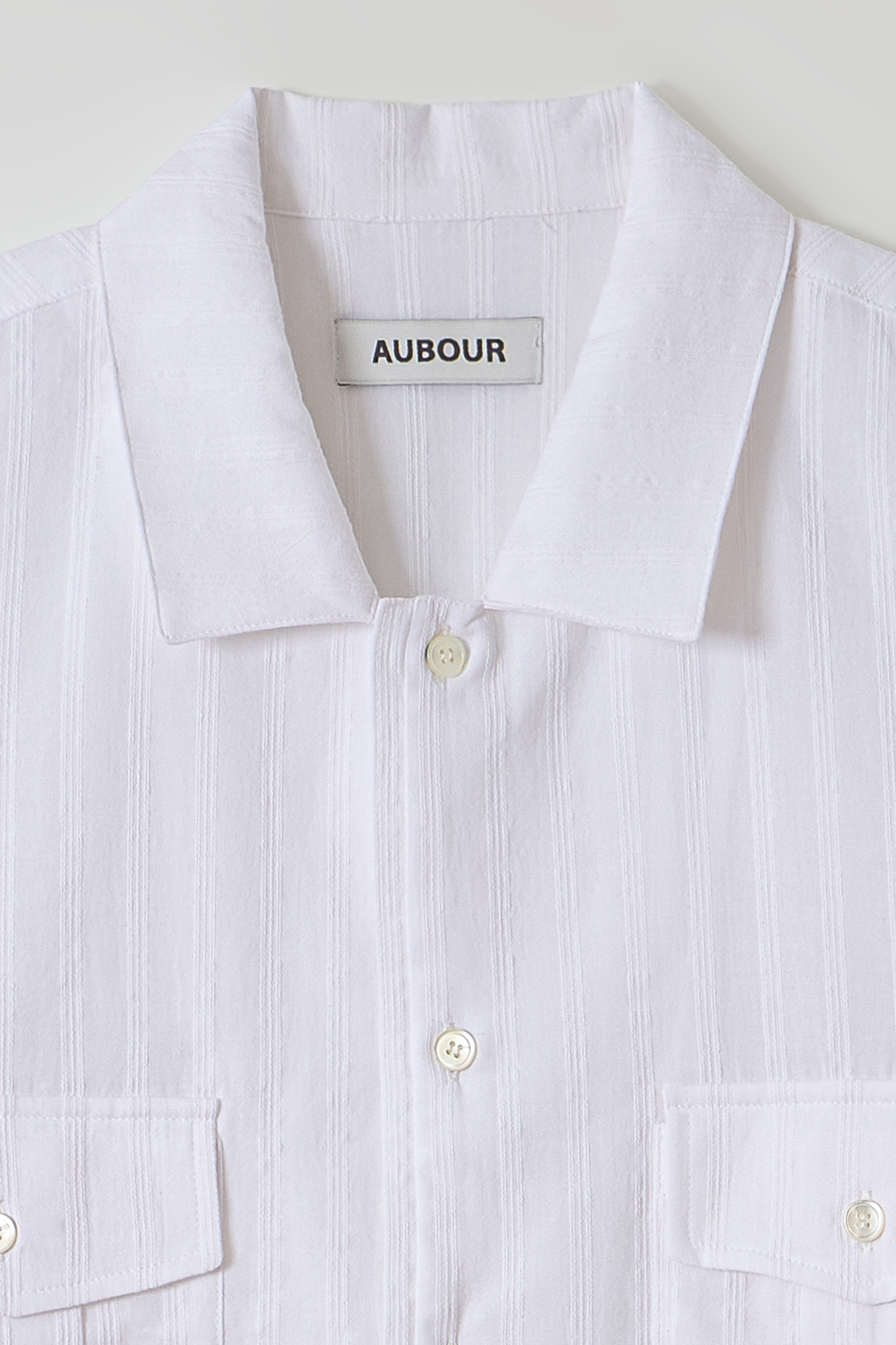 [10차 재입고] wrinkled lapel shirts (white stripe)