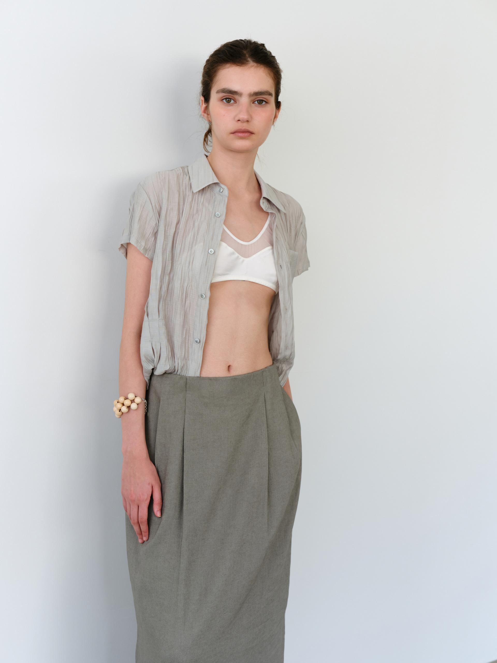 [5차 재입고] ripple half shirts (dusty mint)