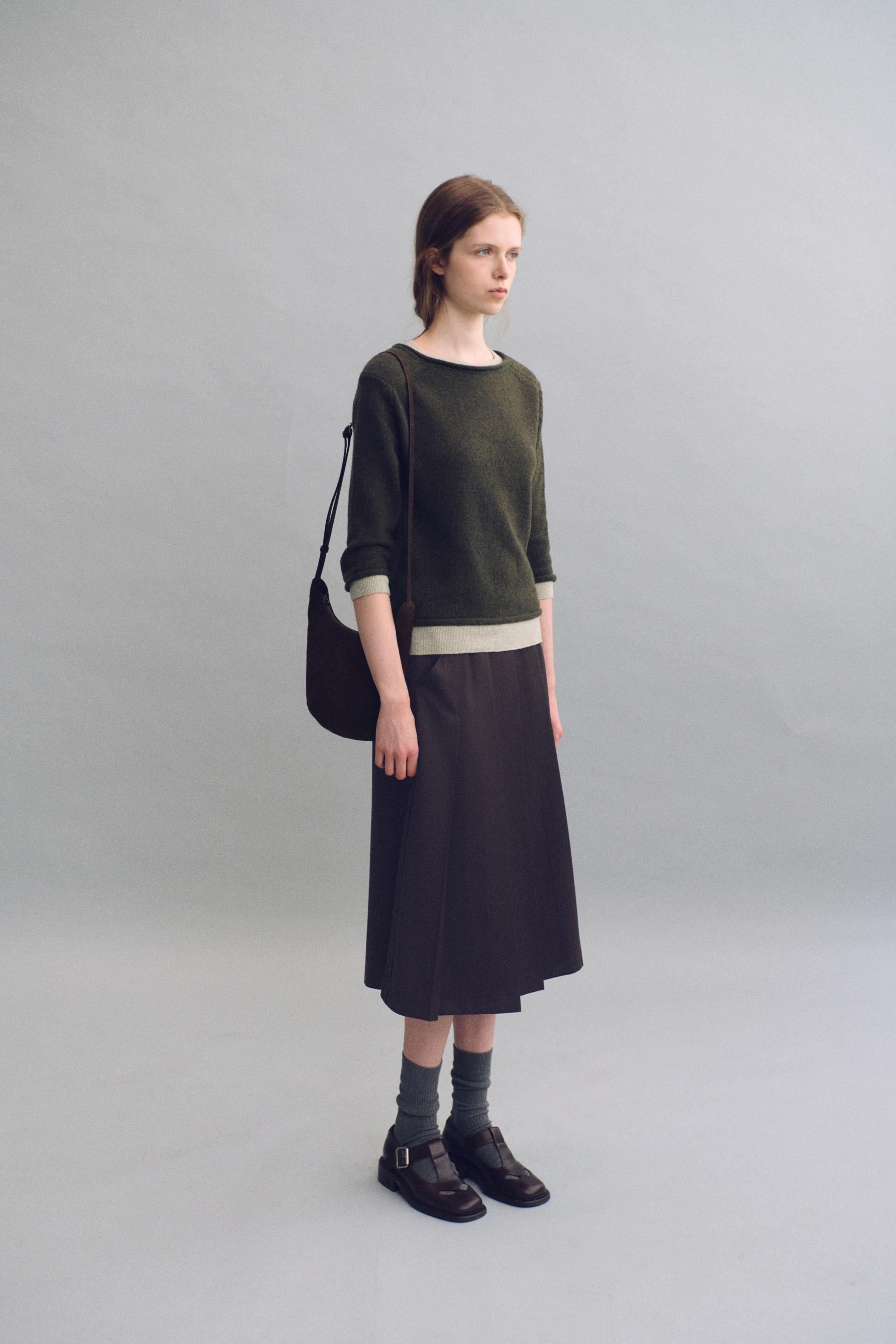 [7차 재입고 9/15 순차배송] double pocket pleats skirt (brown)