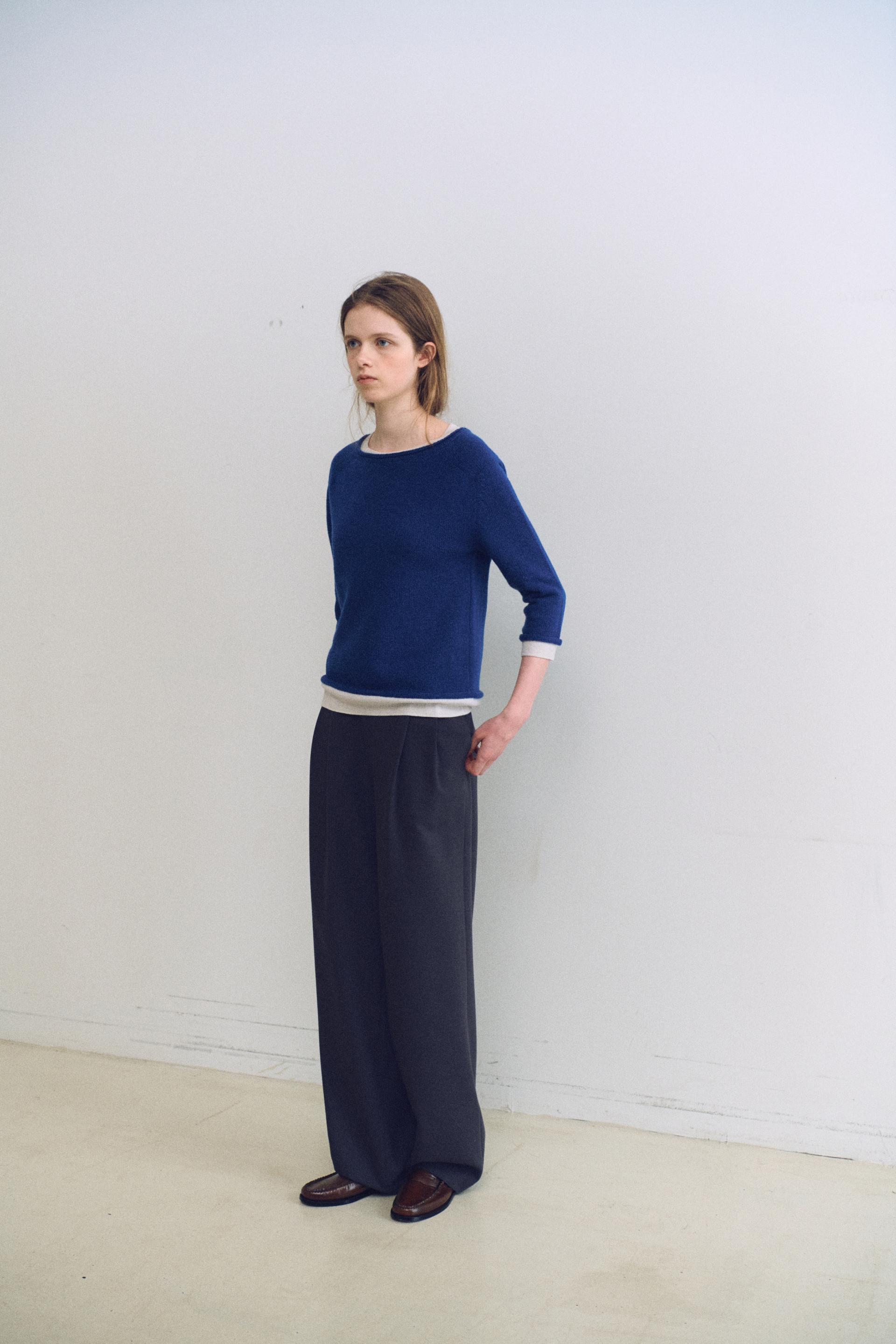 tuck ease slacks (charcoal)