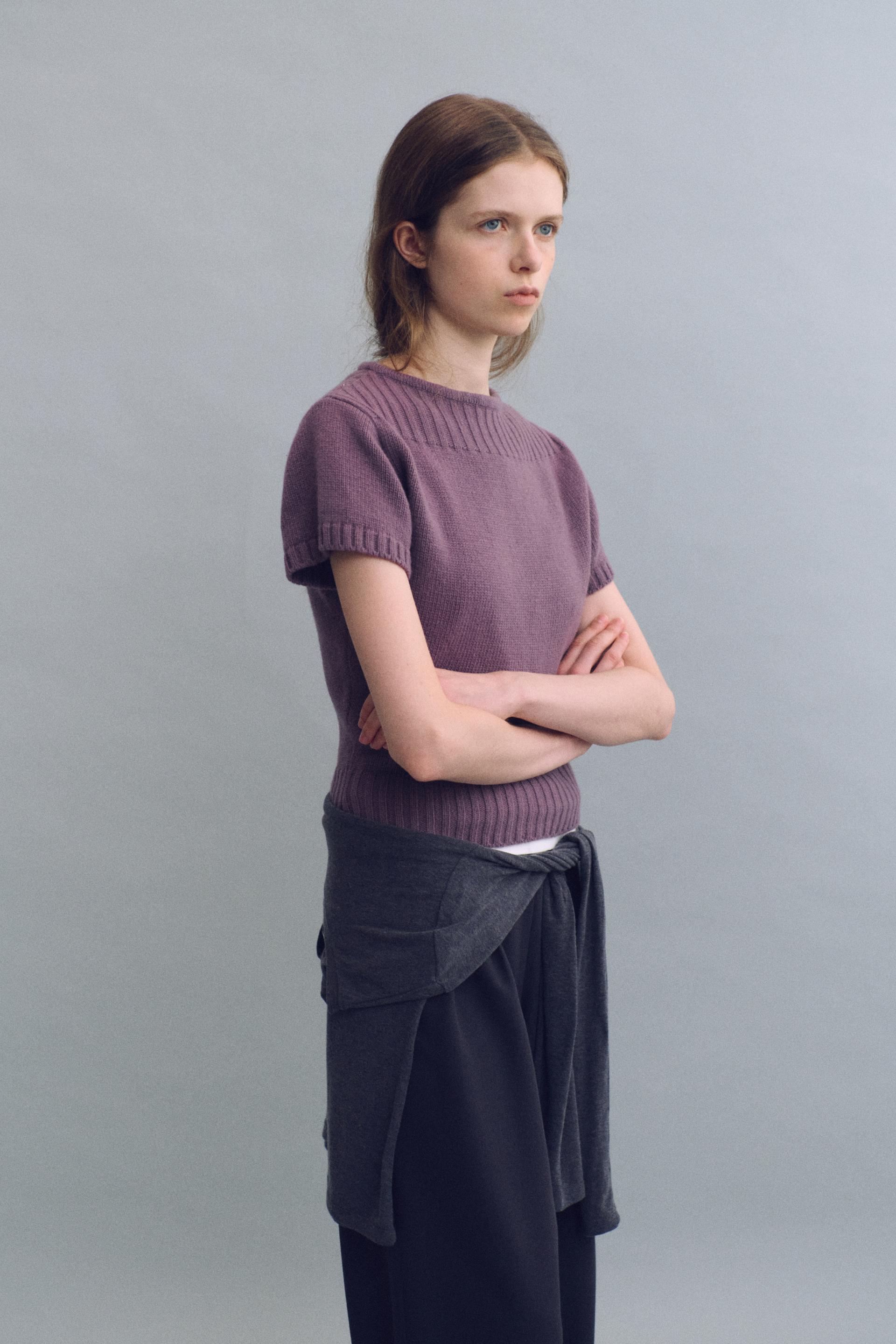 boat-neck half knit (mauve)