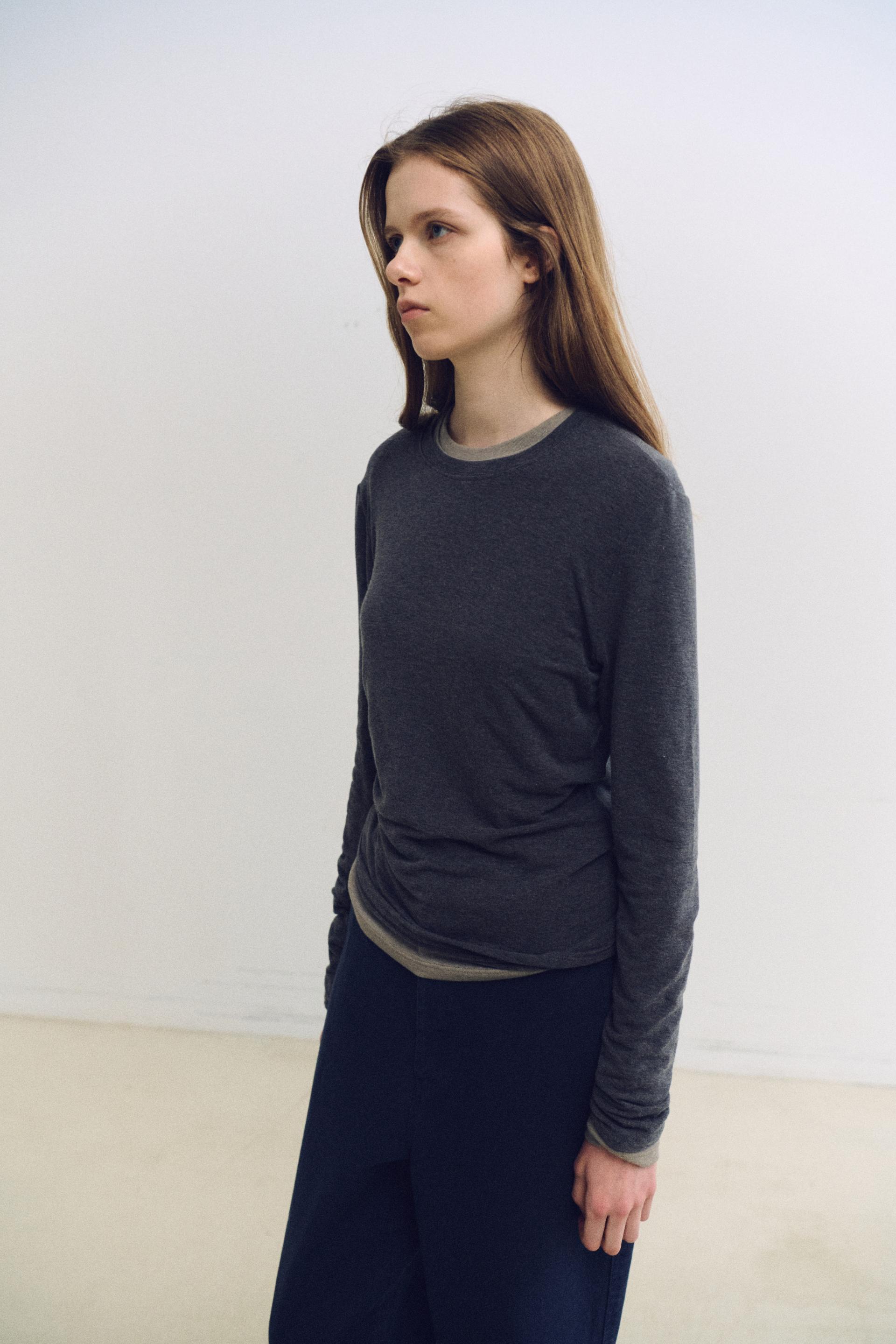 bare long sleeve wool tee (5 colors)