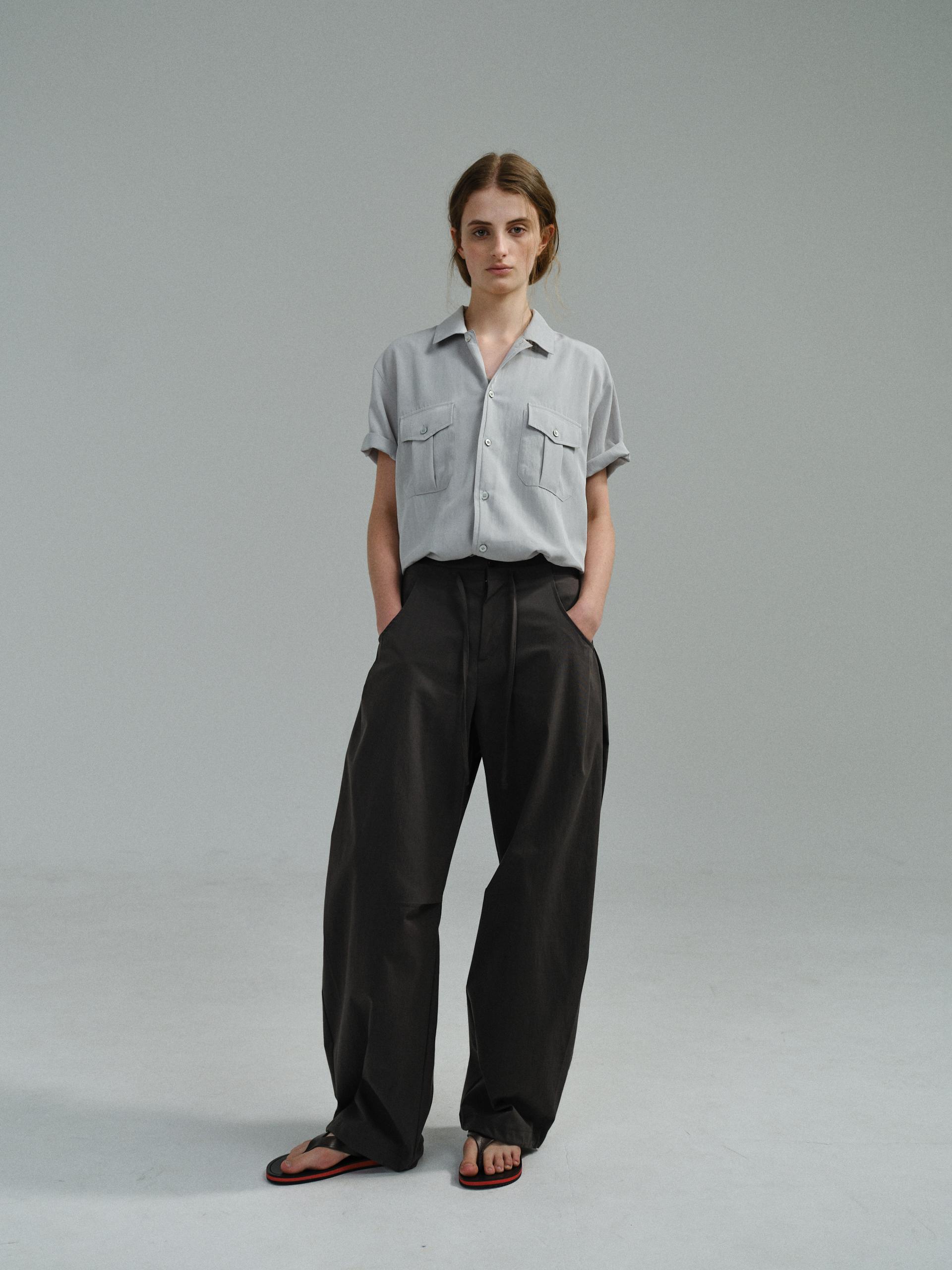 wrinkled lapel shirts (dusty sky)