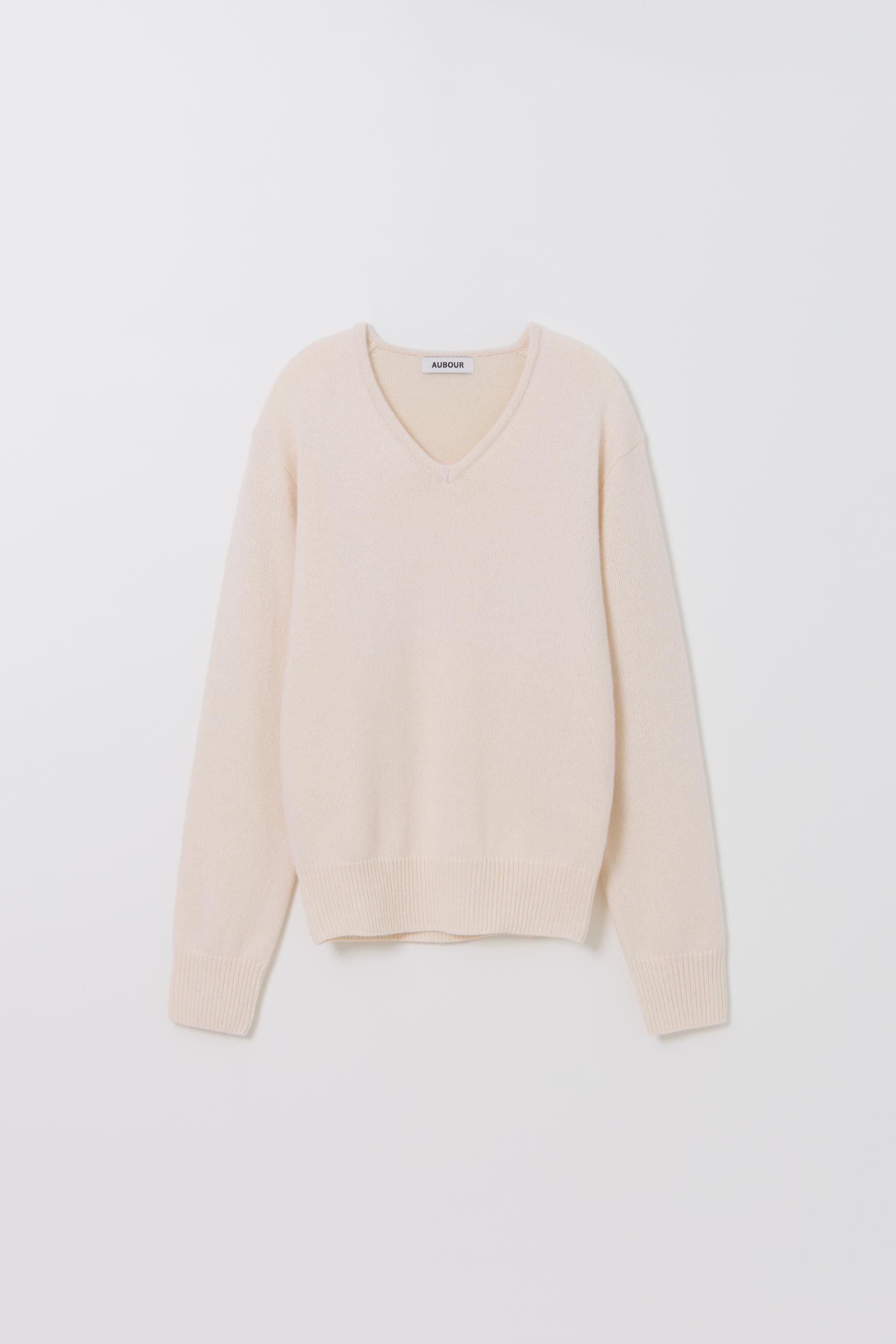 pipe v-neck knit (ivory)