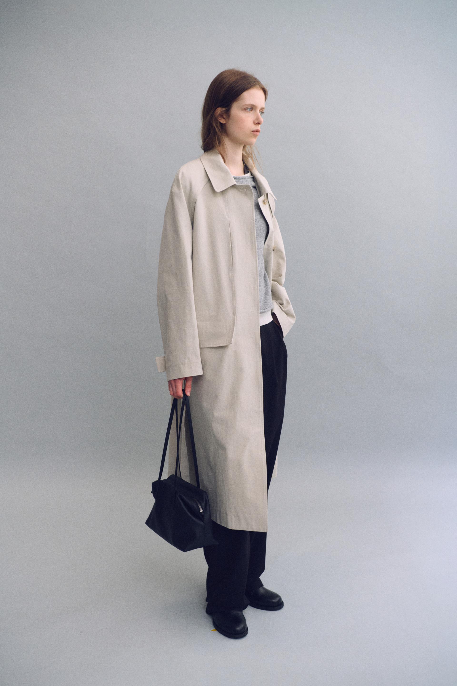 vent trench coat (ivory)