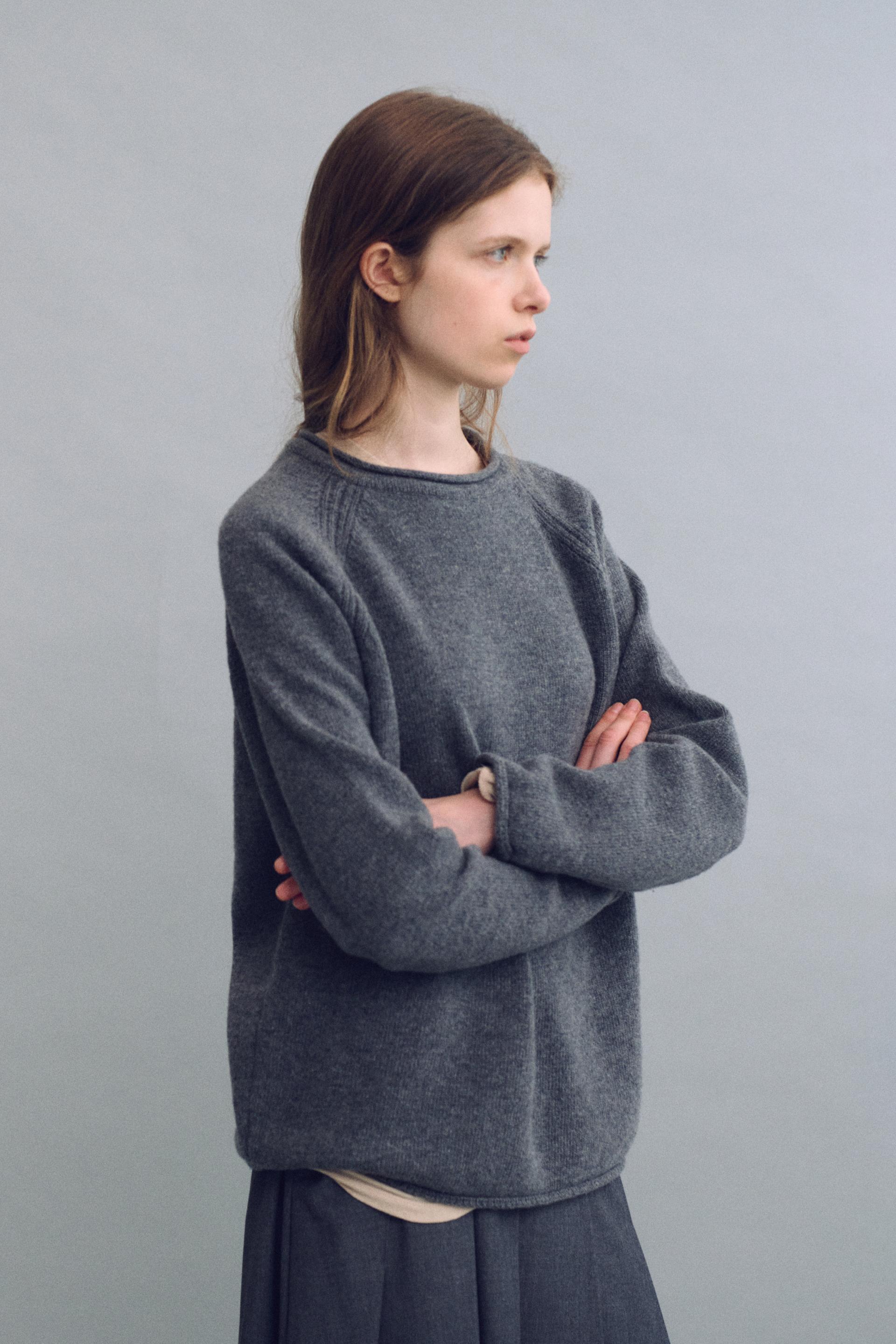 bias herring knit (grey)