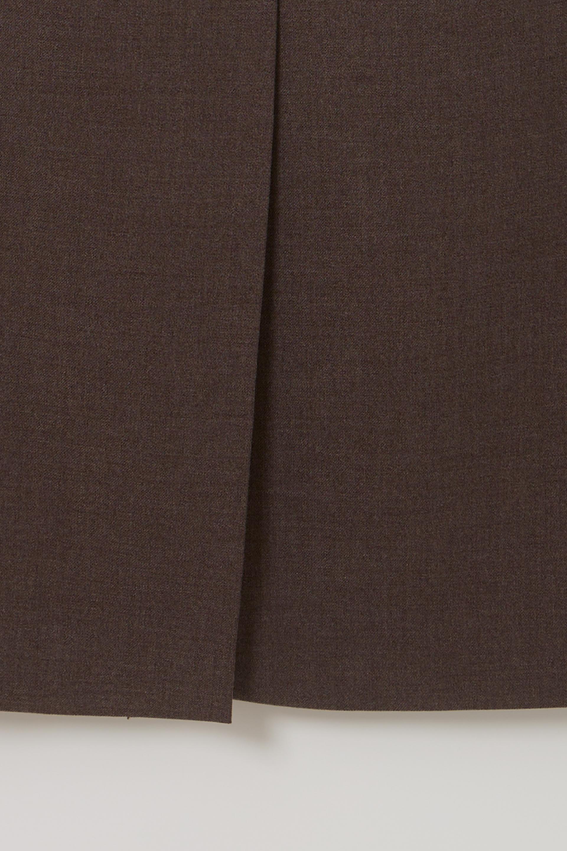 [2차 재입고] tuck maxi wool skirt (dusty brown)