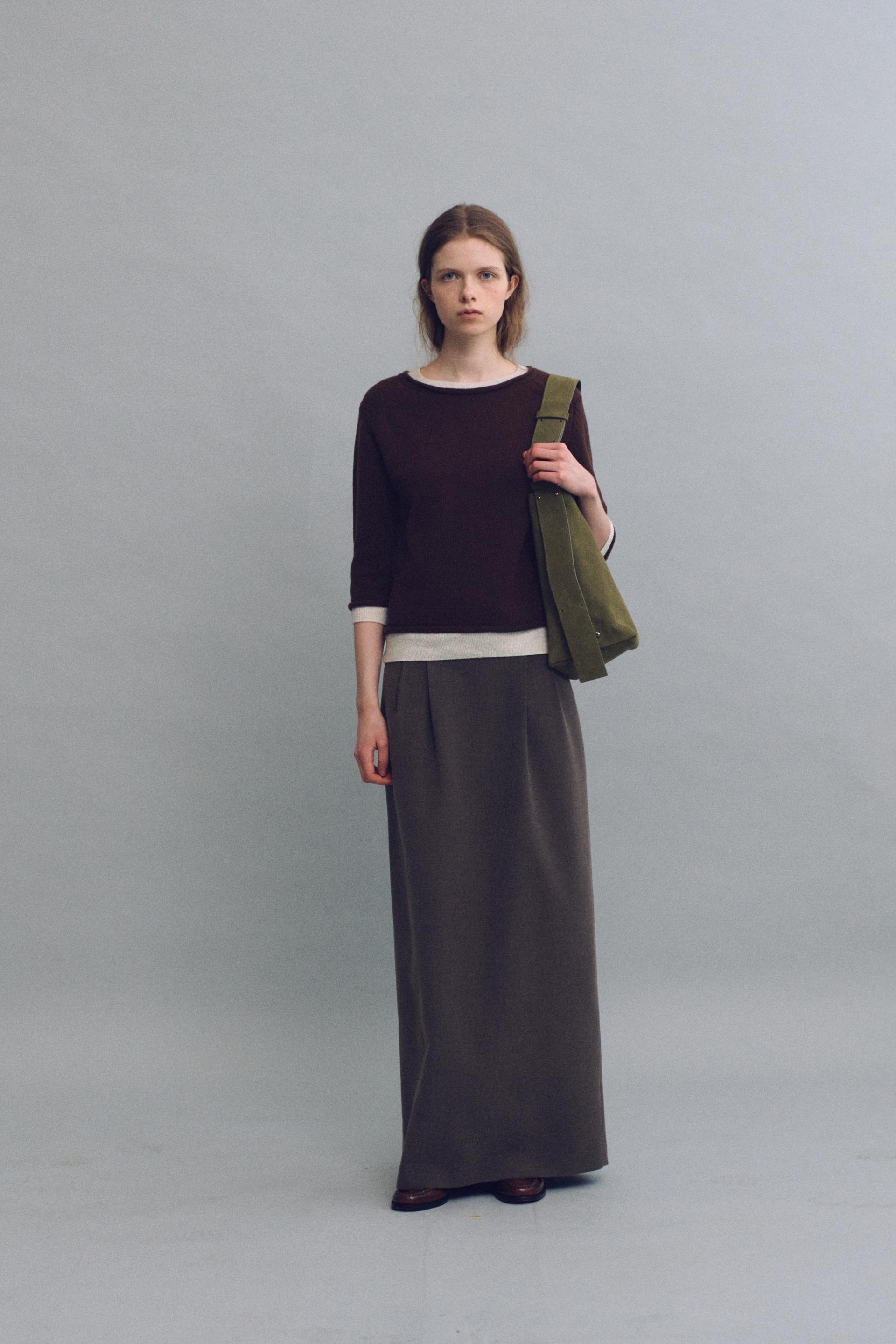 layered roll knit (brown)