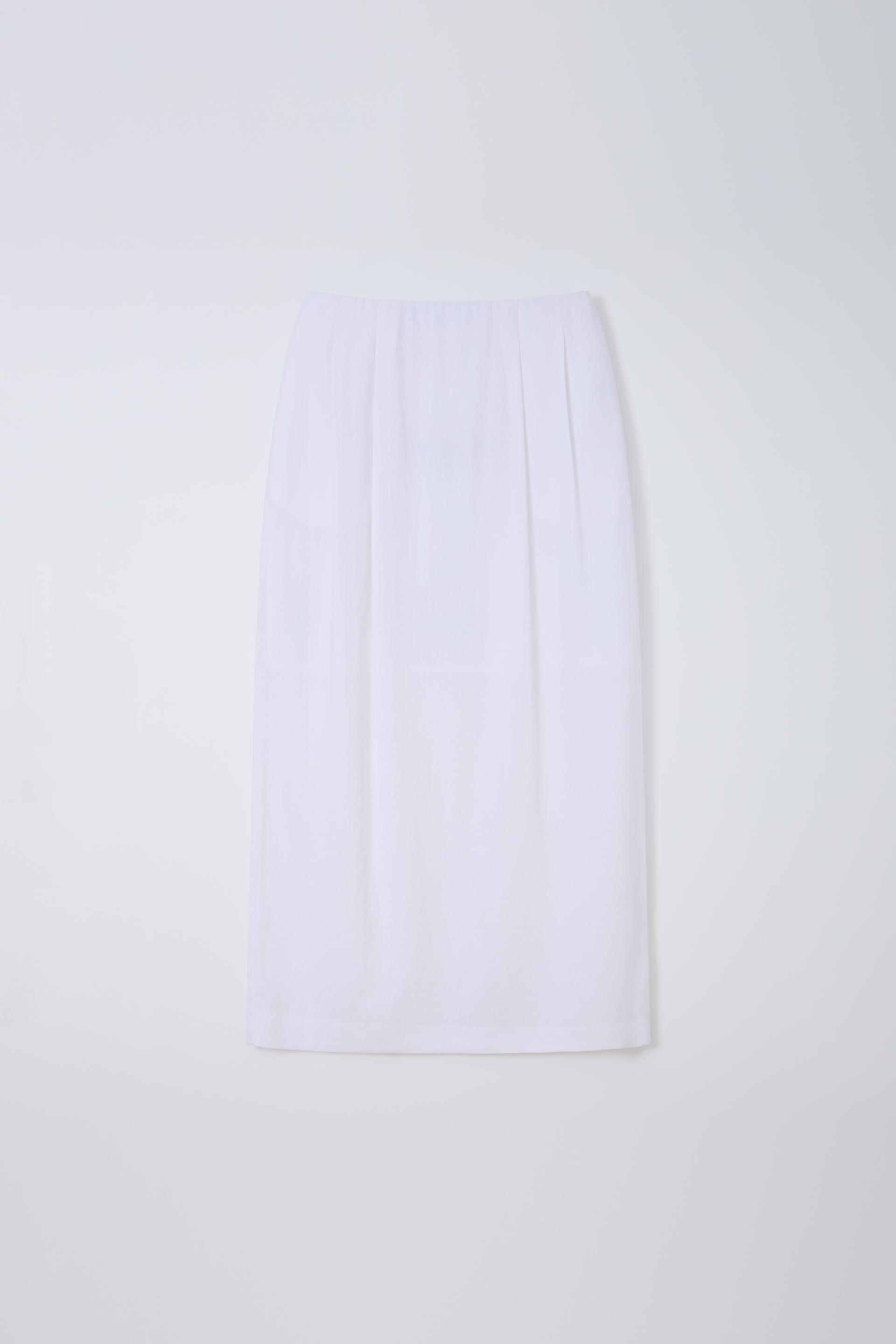 tuck maxi skirt (white)