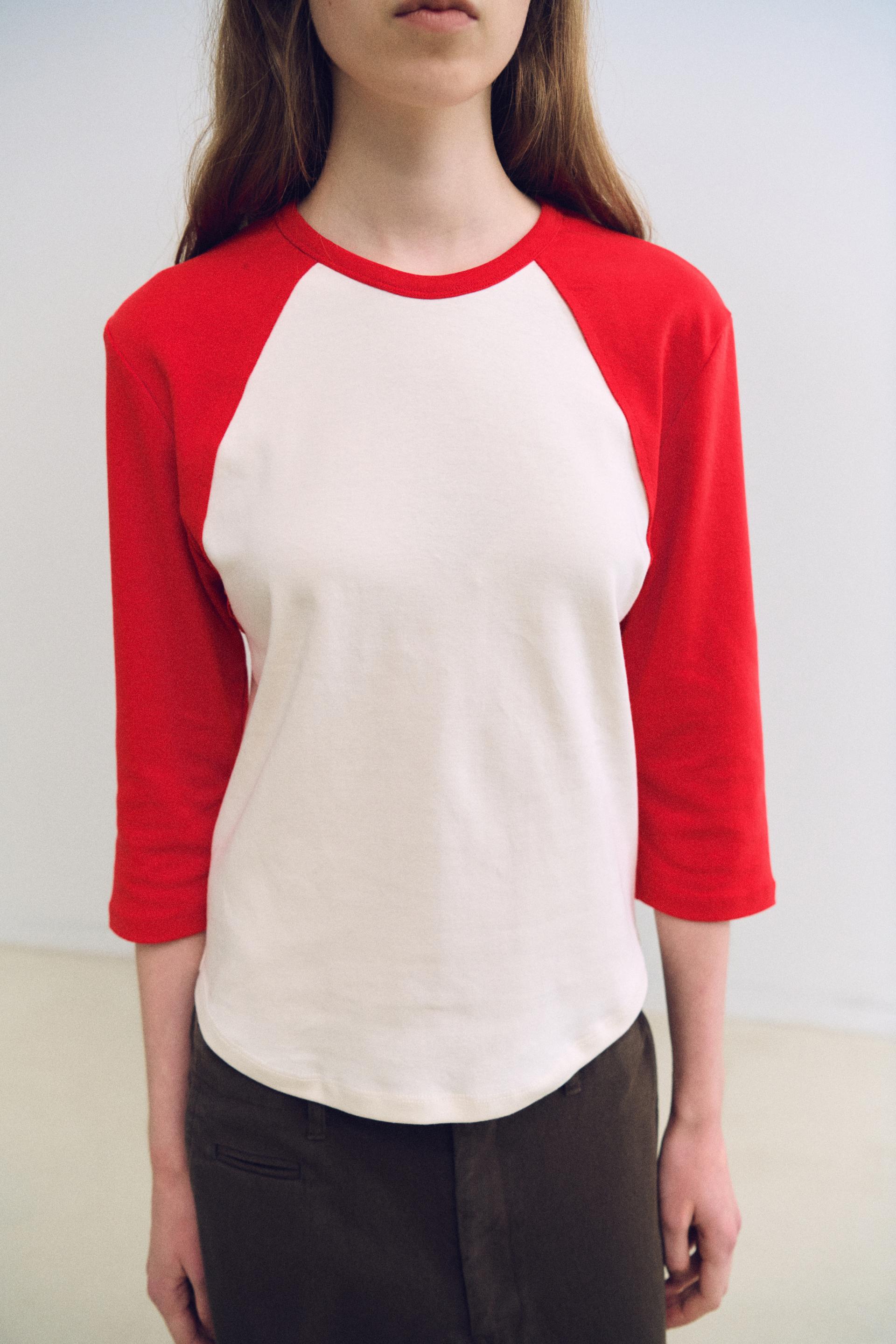 raw raglan t-shirt (red)