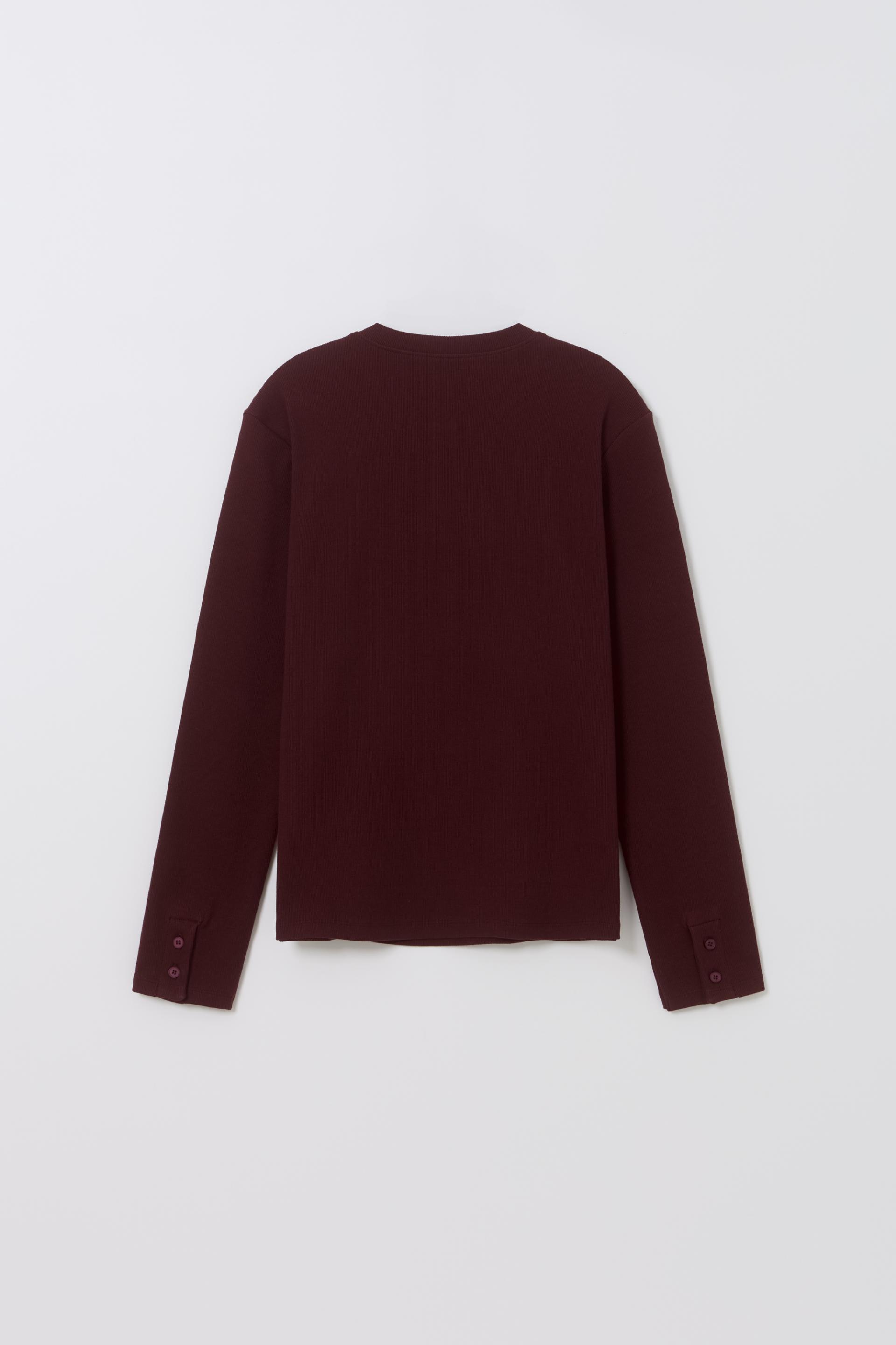 alter deep henley t-shirt (wine)