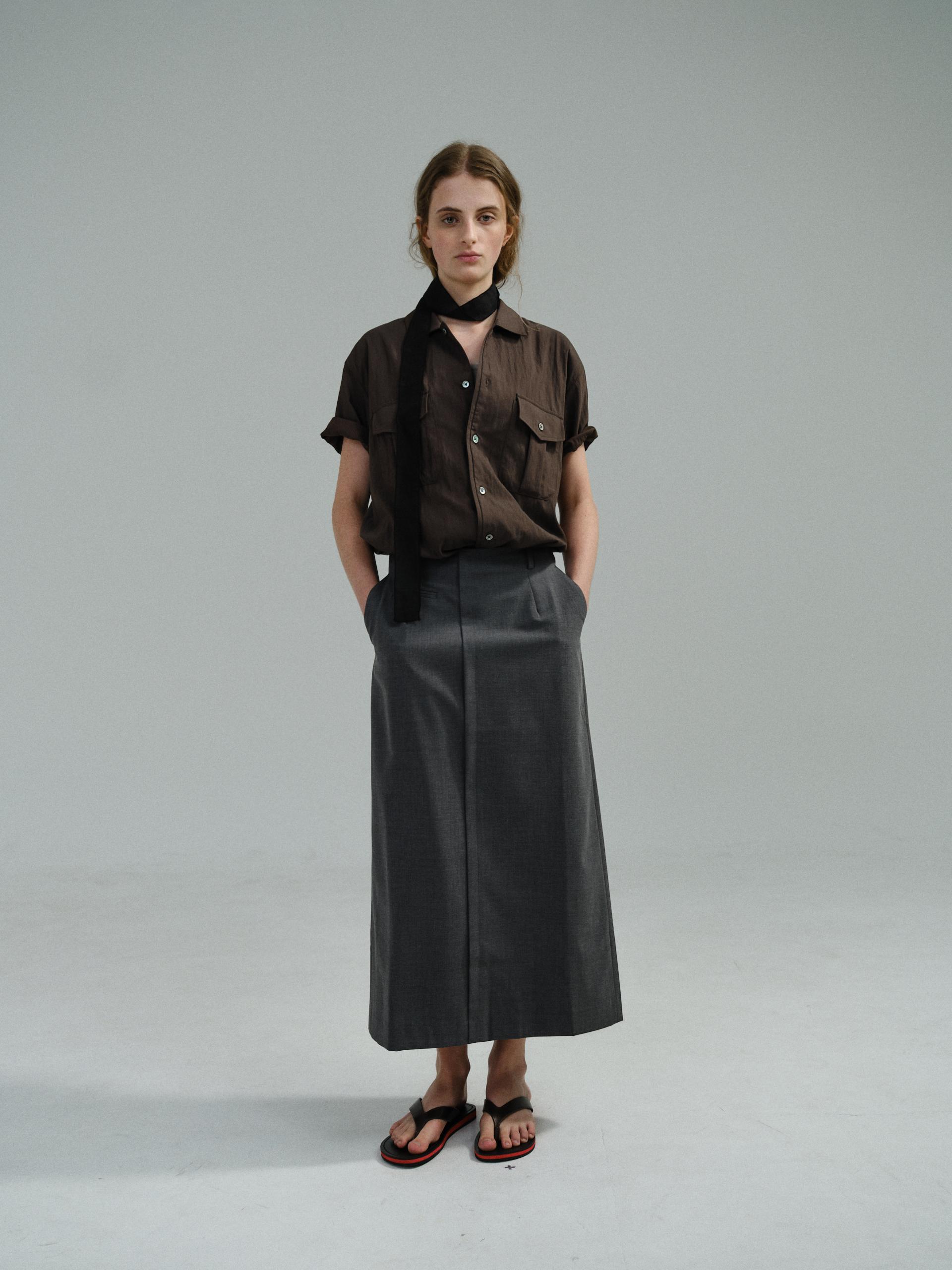 [2차 재입고] lip pencil skirt (grey)